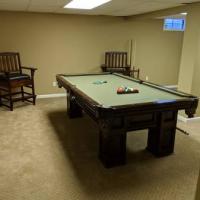Pool Table, Chairs and Ping Pong Top